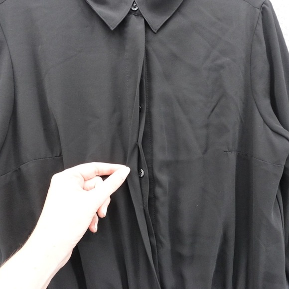 Banana Republic Long Sleeve Shirt Dress Size  10 Black Womens Classic Career - Picture 10 of 13
